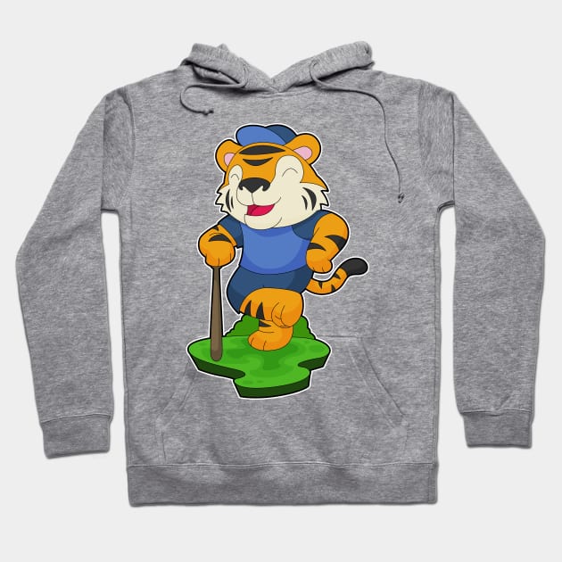 Tiger Baseball Baseball bat Hoodie by Markus Schnabel